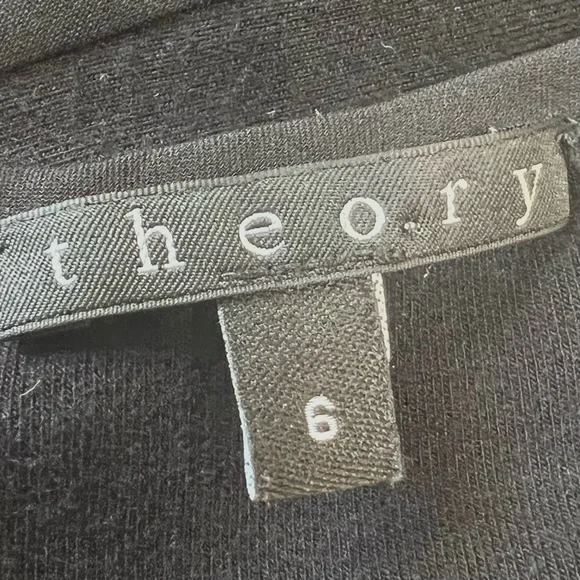 Theory Black Sleeveless Flounce Hem LBD Dress - Picture 8 of 9